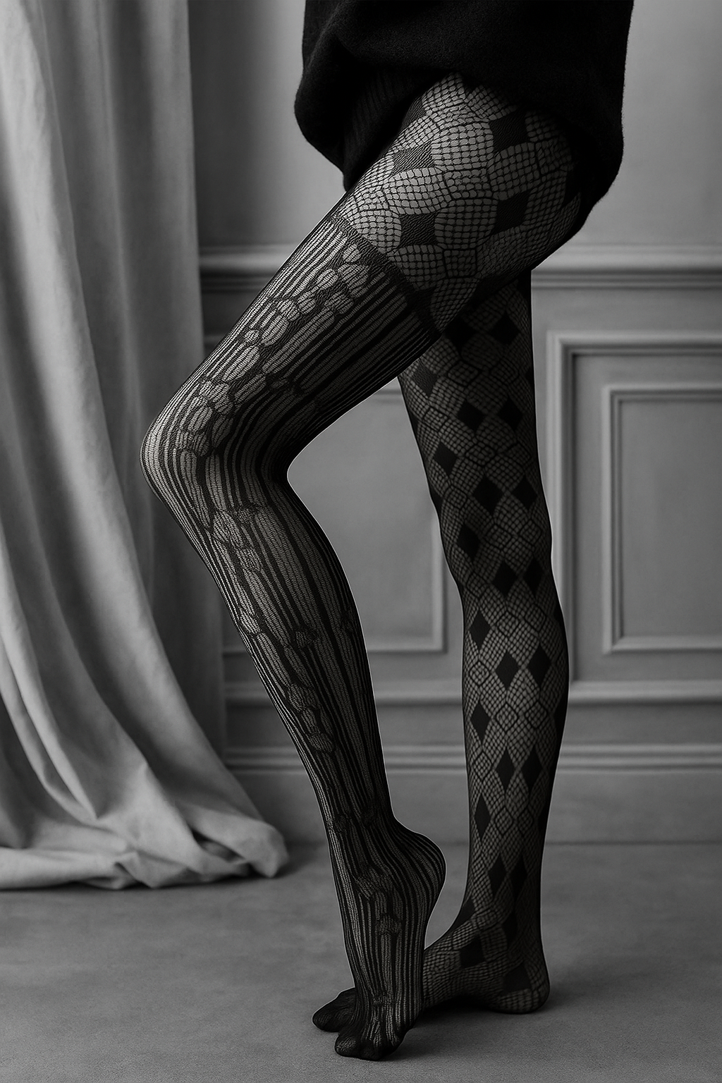 Dual Cutout Stockings